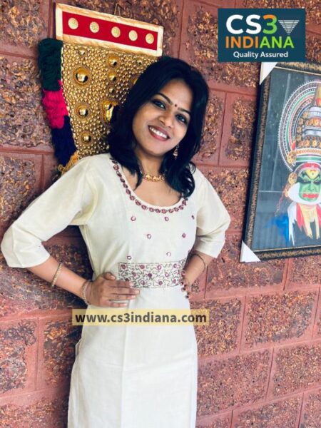 Ladies Kurti with glass work OMKT5008