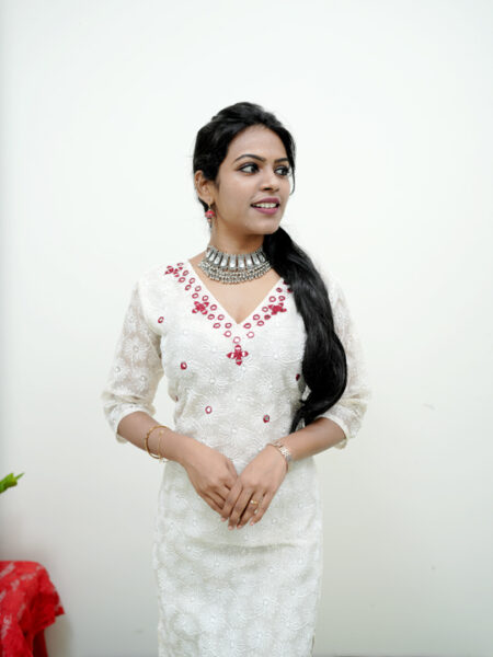 Tissue Kurtha With Hand Work - OMKT5004